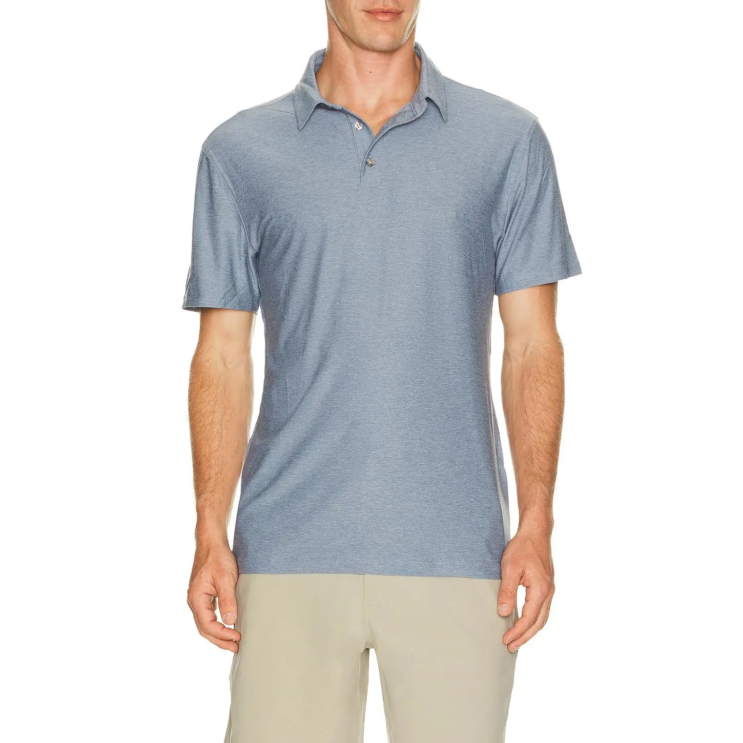 Vuori Strato Tech Polo in Chambray Heather