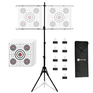 Atflbox Adjustable Paper Target holder With 10pcs Target Papers for Outdoor