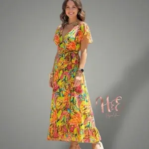 Vestido Largo Estampado