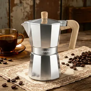 SIVAPHE Classic Italian Aluminum Moka Pot, Ideal for Home and Camping, Portable Espresso Maker,Traditional coffee maker