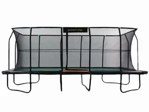 Jumpking Pro-Series Rectangular Trampoline - Double Springs, Patented V-Shaped Spring Arrangement, Comfort Weave Jumping Pad (Black/Orange)