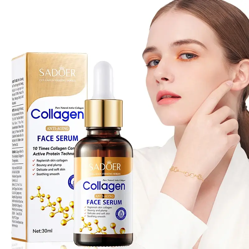 Collagen Facial Serum for Daily Use - Hydrating and Soothing Anti-Aging Moisturizer for Nourishing Skin - 30ml, All Skin Types, Skin Repair
