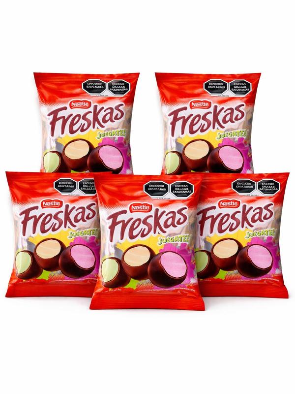 FRESKAS NESTLE - CARAMELO ESPONJADO CUBIERTOS DE CHOCOLATE CON LECHE - 35 GRAMS PER BAG - PRODUCT OF MEXICO