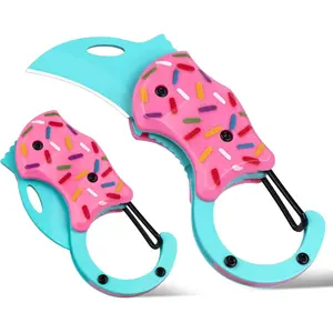 Mini Folding Gift Knife with Keychain, 1.34 Inch Blade for Everyday Carry, Compact Utility Cutter Tool