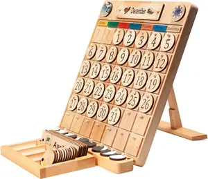 Wooden Calendar for Kids - Classroom Calendar for Kids to Learn Seasons, Months & Days of the Week - Toddler Calendar Learning for Home - Artisan Crafted Beautiful Preschool Calendar