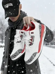 New Fashion Winter Fleece Lined Cotton Shoes, Air Cushion Sport Sneakers for Men and Women, Trendy Casual Brand Shoes