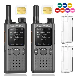 ALERVITES AT 1 Global Walkie Talkie PTT POC Radio With 3 Year SIM Card 5000Miles Long Range 4G Network Two Way Radio for Camping Hiking (MADE BY BAOFENG)
