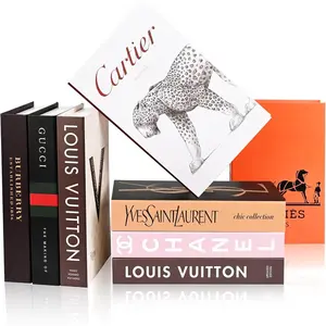 8 Pcs Decorative Faux Books for Home Decor – Modern Fake Books for Coffee Table, Bookshelf & Bedroom, Stacked Book Set for Aesthetic Decor