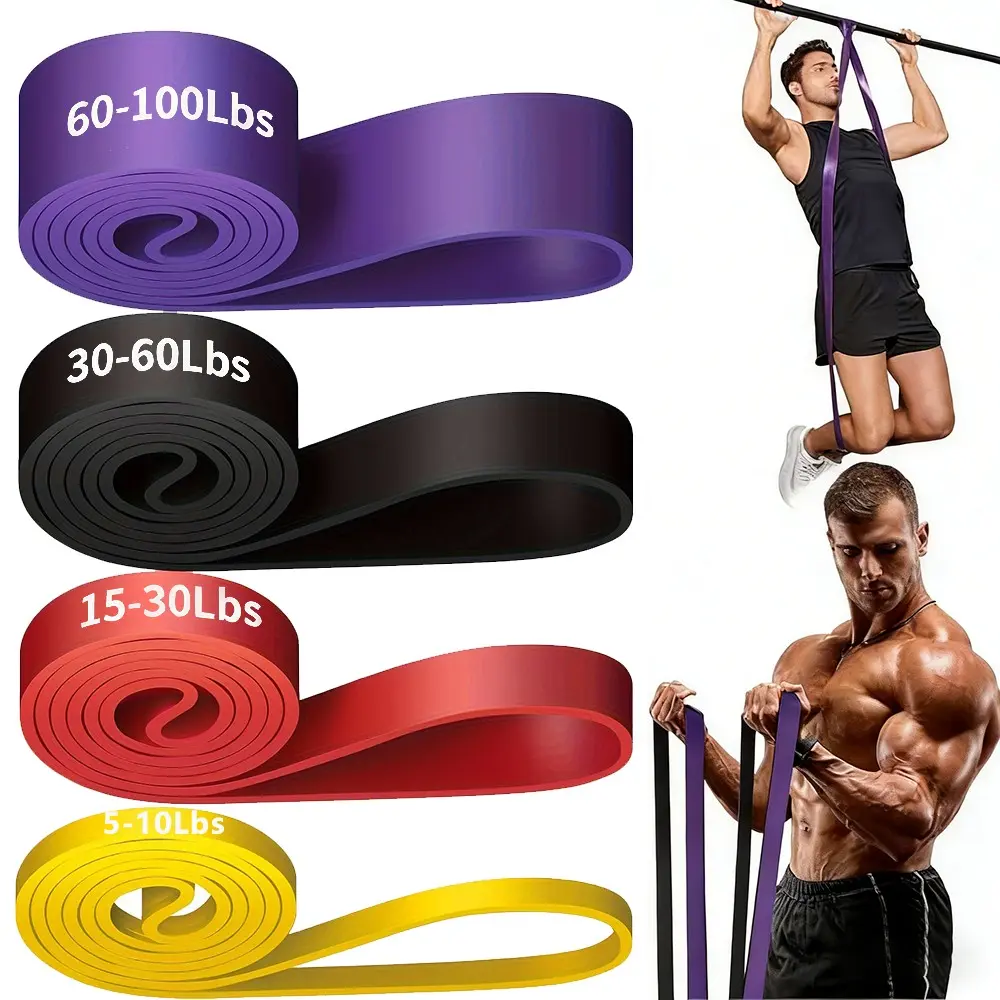 Resistance Band Set, 4 Counts/set Pull Up Band, Workout Band, Fitness Training Band, Resistance Bands Set for Legs, Working Out, Muscle Training, Stretching Gear