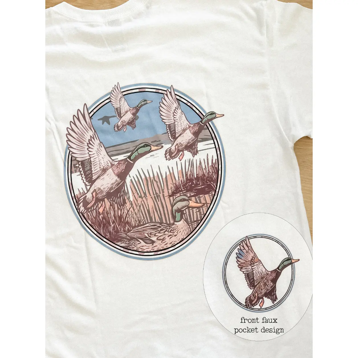 Men's Flying Mallard Duck Graphic Tee