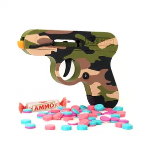 Toy Candy Shooter - The Smartee Shooter - Shoots Fast and Far - Over 40 feet and 70 FPS! Working Magazine & Slide. Includes Candy & Plastic Ammo.