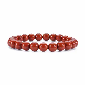 Cherry Tree Collection | Stretch Bracelet | 8mm Beads (Red Jasper - Burnt Orange)