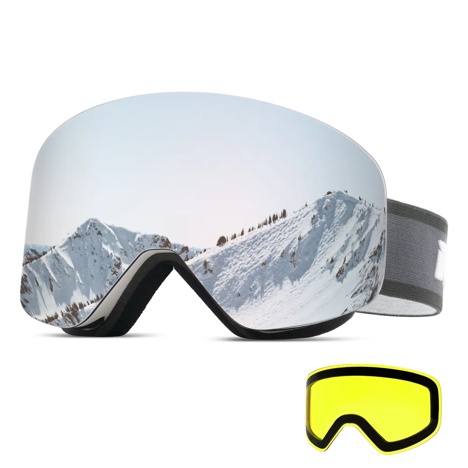 P2 Grey Frame/Silver Lens(VLT 13%) + Yellow Lens