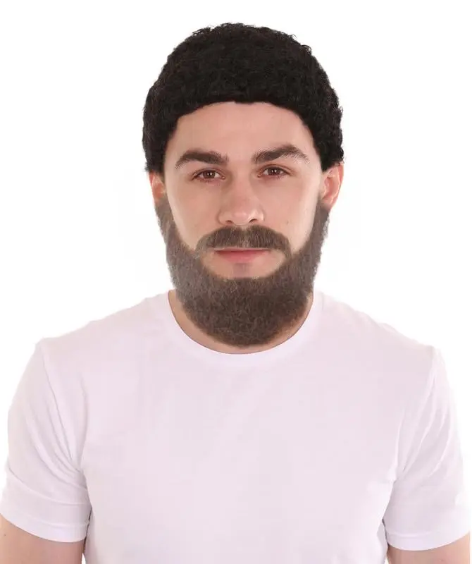 Men’s Long Synthetic Beard for Cosplay Realistic Facial Hair Accessory, Multicolor