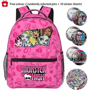 Monster high Laptop Backpack for Women Monster high dolls Travel Backpack Bag Monster high doll Multi-Functional College Backpack for Work, Commuting, Travel, Picnics, Weekend Getaways & Outdoor Hiking