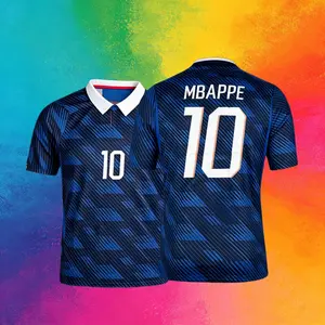 2026 France National Team #10 Mbappe Home and Away Soccer Jersey #7 Dembele Long-Sleeve and Short-Sleeve Jersey