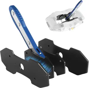 Brake Caliper Compression Tool 360° Rotating Ratchet Car Piston Spreader Pad Hand Wrench Expander for Single Twin Quad Piston Disc Brake with 2 PCS Steel Plates Quad Disc Piston Ratchet Ratcheting Press Tool with 4PCS Spreader Plates