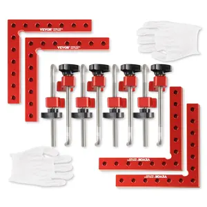 fathersdaygift  VEVOR 90 Degree Positioning Squares, 5.5" x 5.5" Right Angle Clamps for Woodworking, Aluminum Alloy Corner Clamping Squares for Boxes Cabinets Drawers, 4 PackVEVOR Super Brand Day