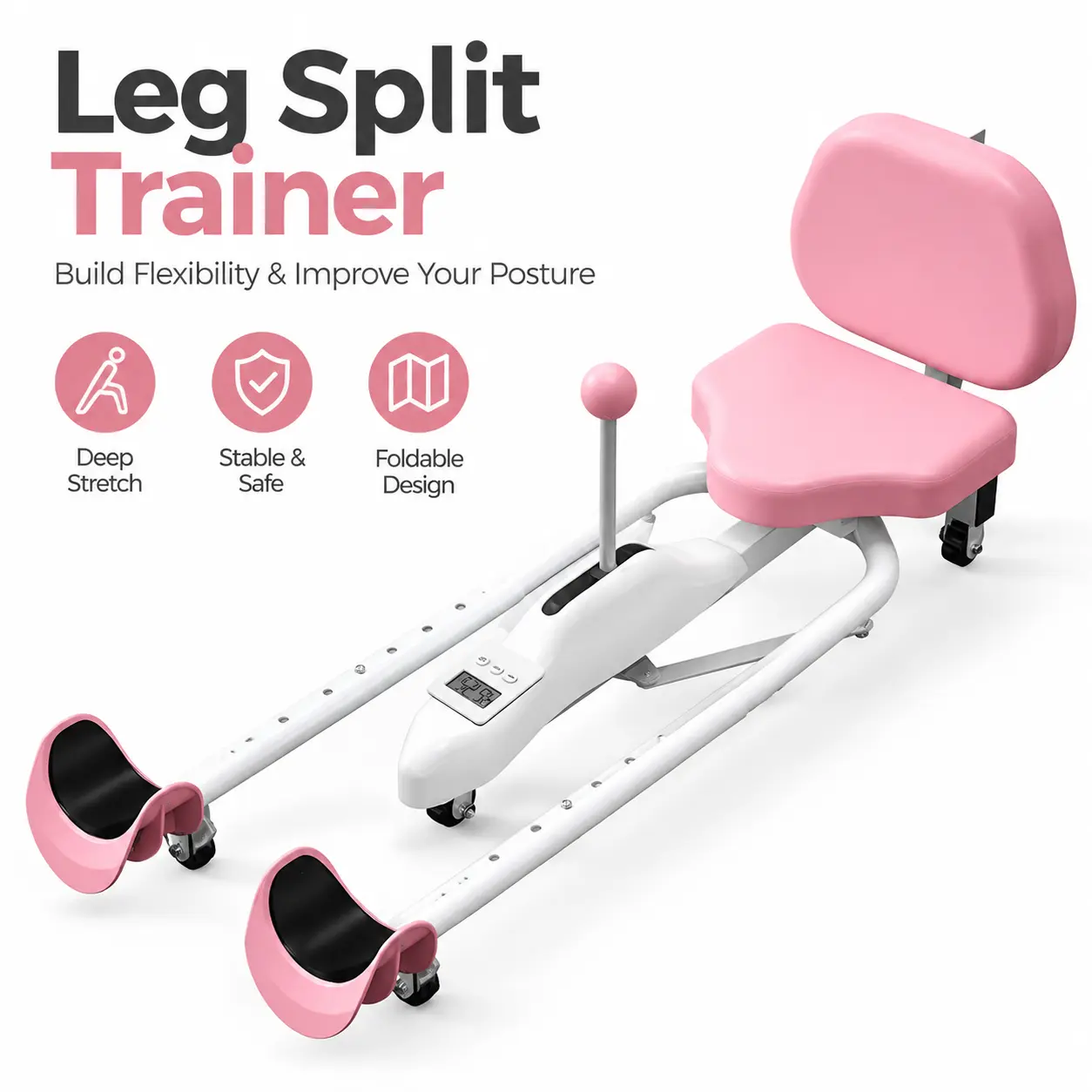 Leg Split Trainer, Adjustable Home Leg Stretching Machine, Foldable Stretch Equipment for Dance, Yoga and Flexibility Training