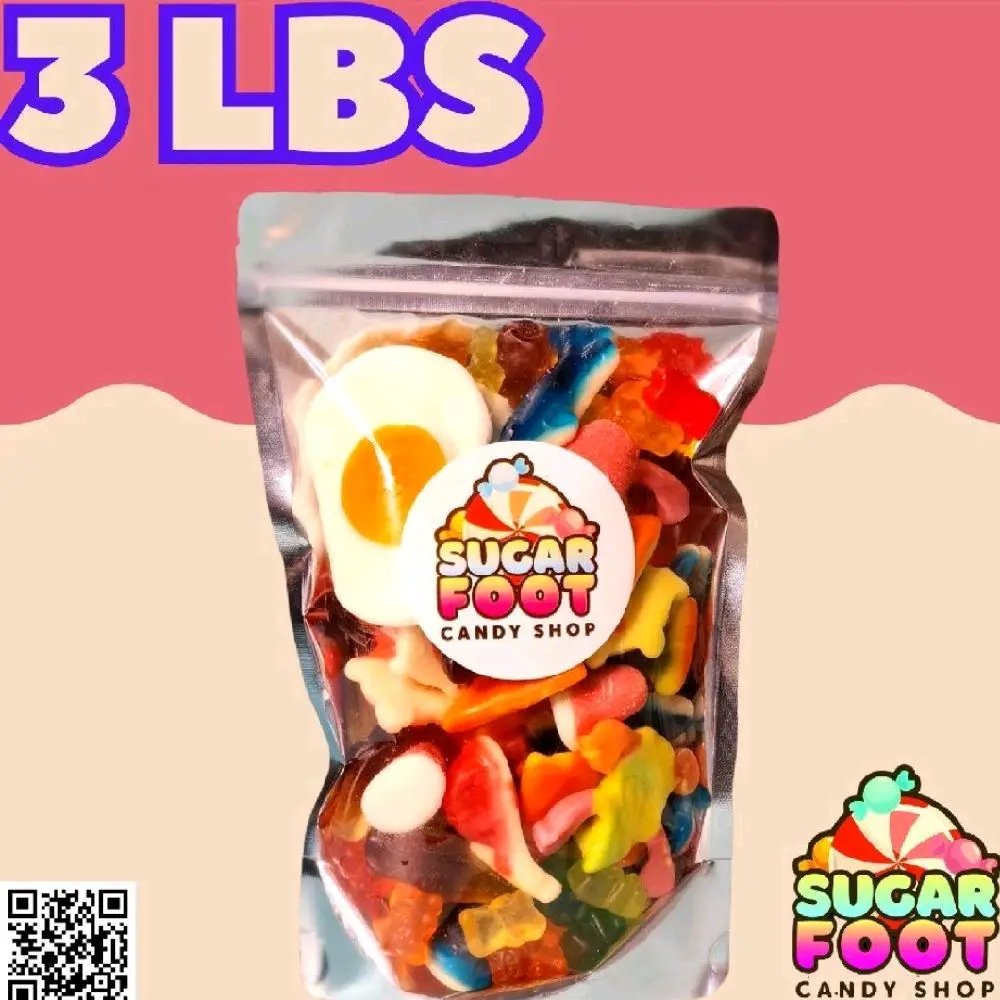 3 POUND MIX, GREAT ASSORTMENT  OF GUMMIES