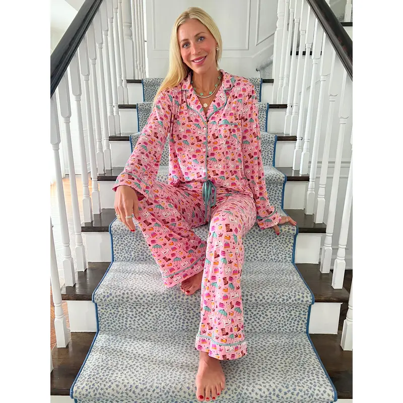 Fall Cozy Queen Wide Leg Pajama Set