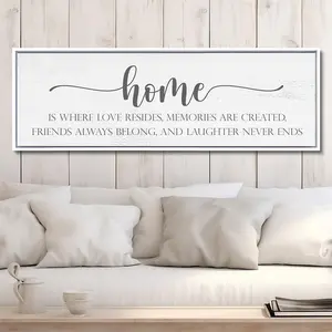 Home Definition Quotes Wall Art, 1 Count Inspirational Canvas Painting without Frame, Modern Minimalist Posters and Prints, Bedroom Living Room Home Decor, Ornaments