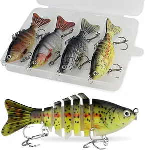 3D Lifelike Fishing Lures for Bass Trout Perch Freshwater Fishing Lures Multi Jointed Swimbait Hard Bait Freshwater Fishing Gear Fishing Stuff Fishing Gifts for Men