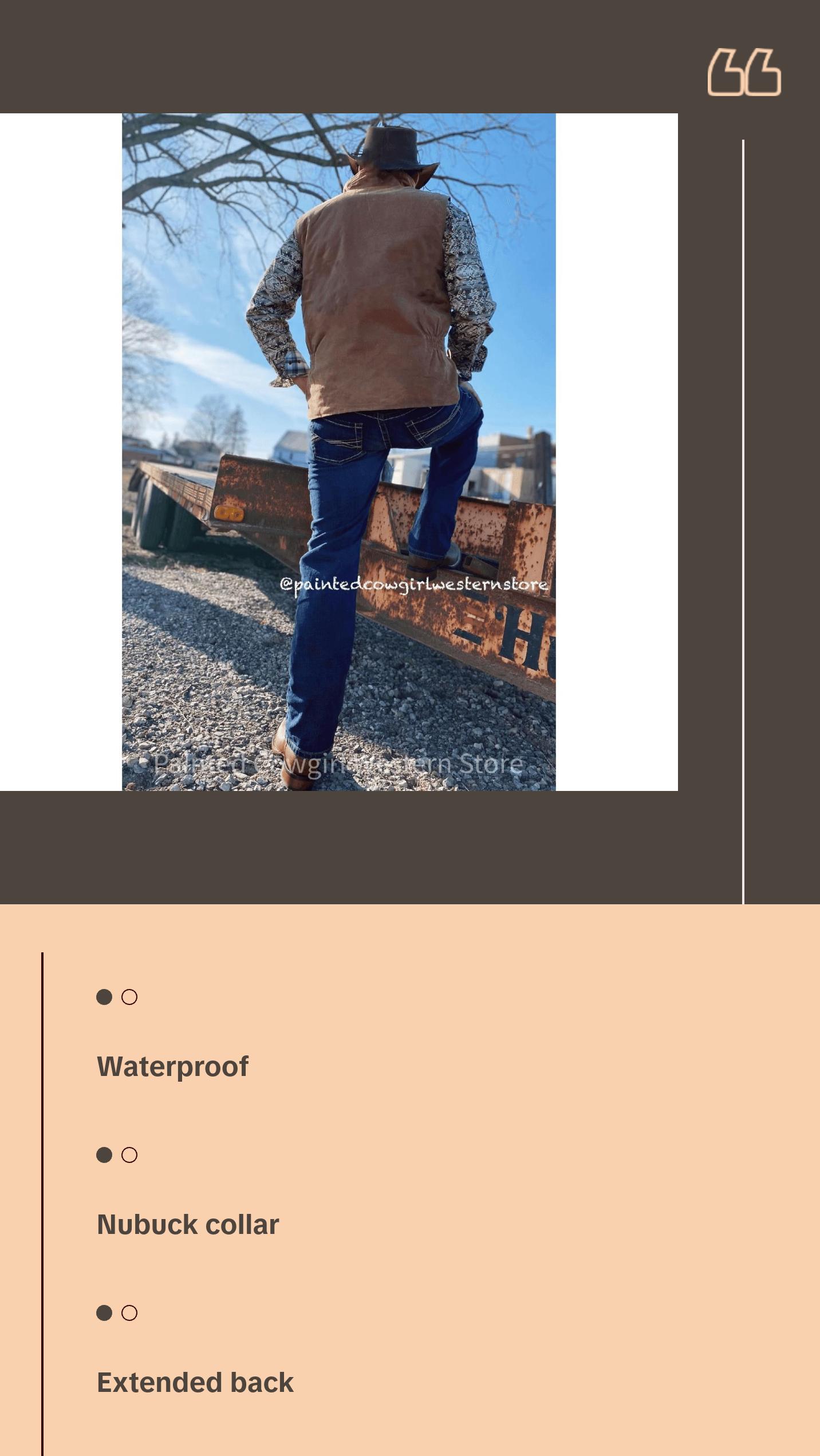 Outback Trading Co Sawbuck Waterproof Bronze Oilskin Vest 2143-FTN