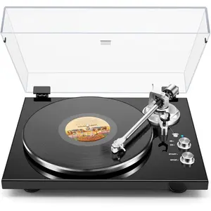 Belt Drive Turntable for Vinyl Record Player,  Output, -in Phono Preamp, USB Digital Output,  , 33/45 RPM, High-Gloss  Design, No -in Speakers