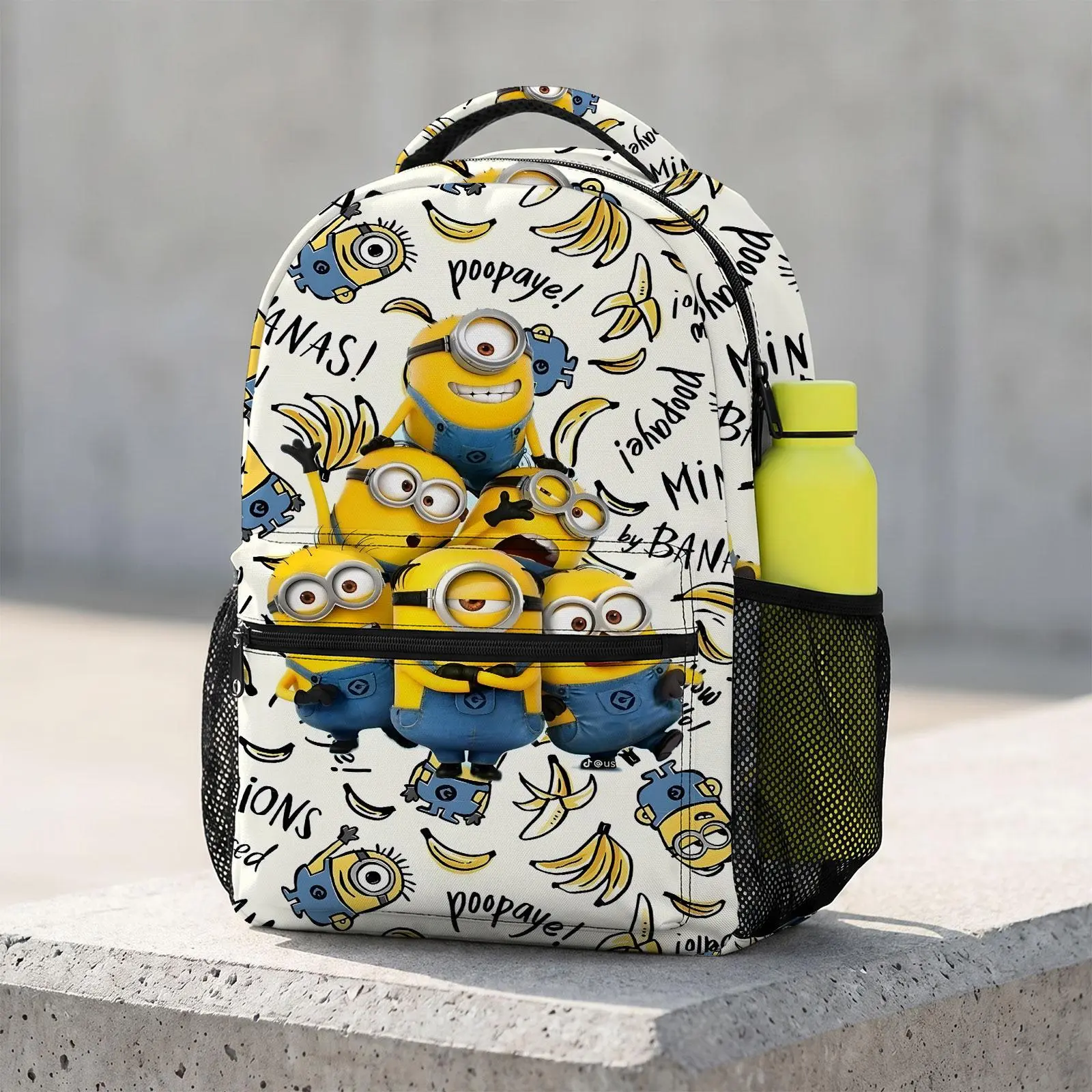 DESPICABLE-ME Trending Cute Cartoon Laptop Backpack | Aesthetic Print Travel Daypack | Durable Lightweight School Bookbag for Men & Women