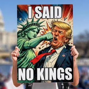 I Said No Kings Poster, No Kings Protest Sign, Save Democracy, Anti Trump Rally, Political Activist Print UNFRAMED