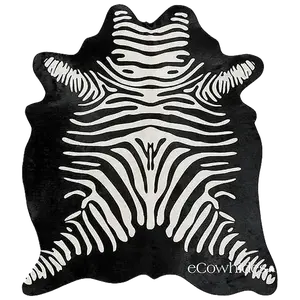 Zebra Reverse Cowhide Rug