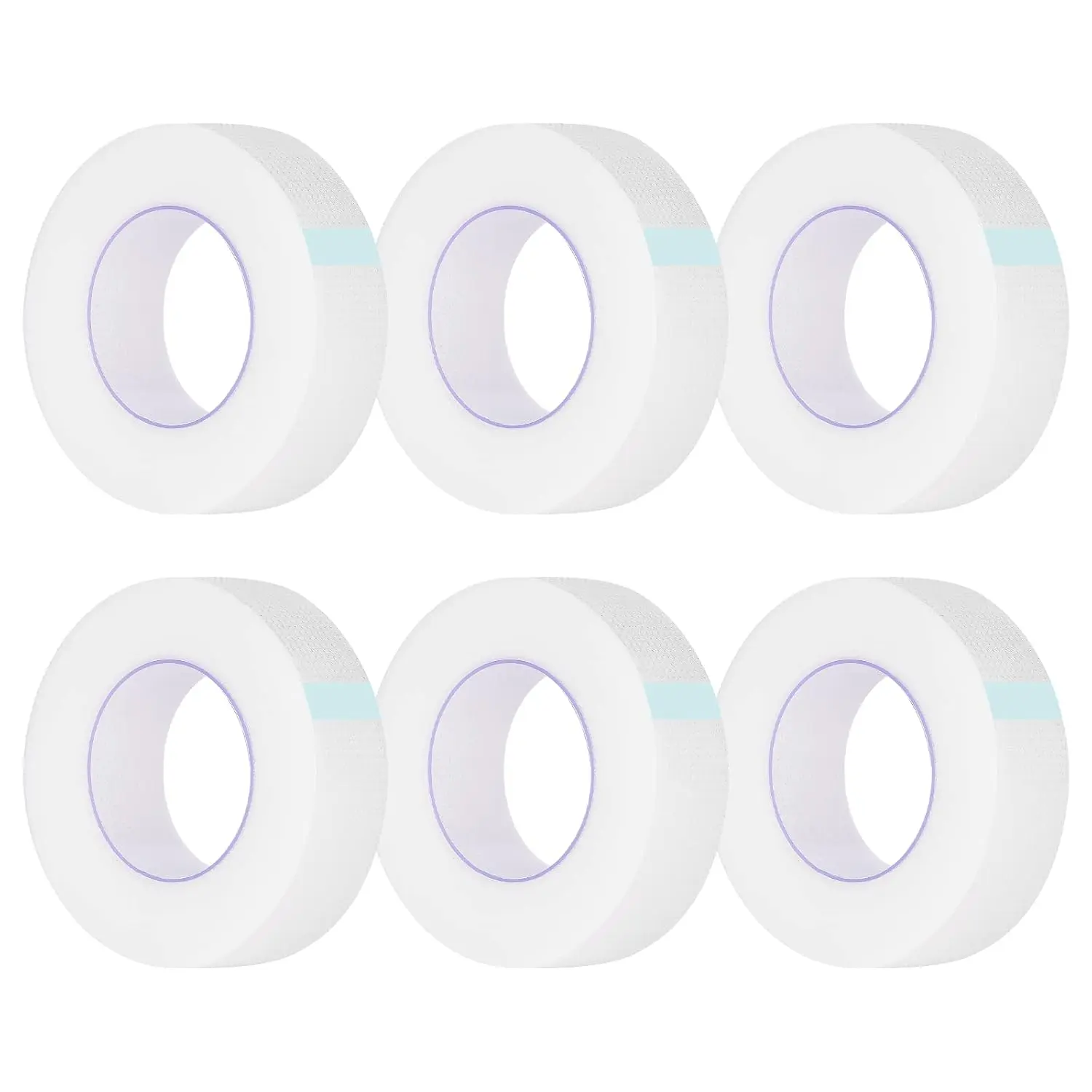 6 Rolls Adhesive Eyelash Tape, Breathable PE Lash Tape,Eyelash Extension Supplies - 9 m/10 Yard Each Roll (Transparent)