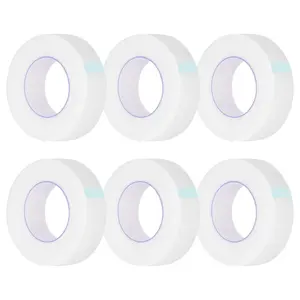 6 Rolls Adhesive Eyelash Tape, Breathable PE Lash Tape,Eyelash Extension Supplies - 9 m/10 Yard Each Roll (Transparent)