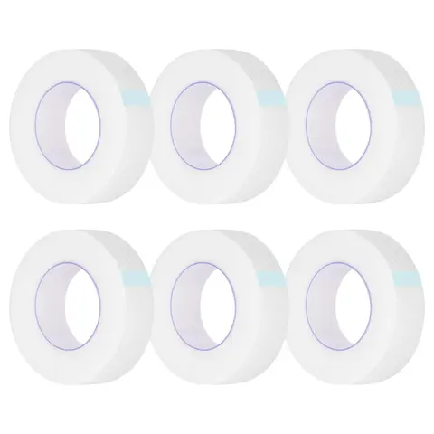 6 Rolls Adhesive Eyelash Tape, Breathable PE Lash Tape,Eyelash Extension Supplies - 9 m/10 Yard Each Roll (Transparent)