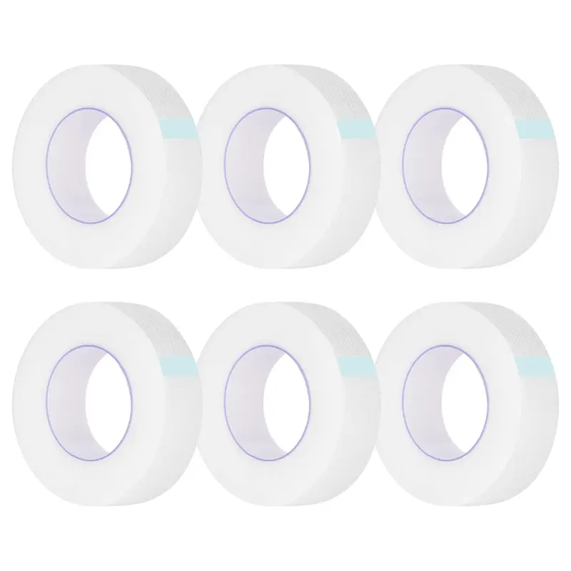 6 Rolls Adhesive Eyelash Tape, Breathable PE Lash Tape,Eyelash Extension Supplies - 9 m/10 Yard Each Roll (Transparent)
