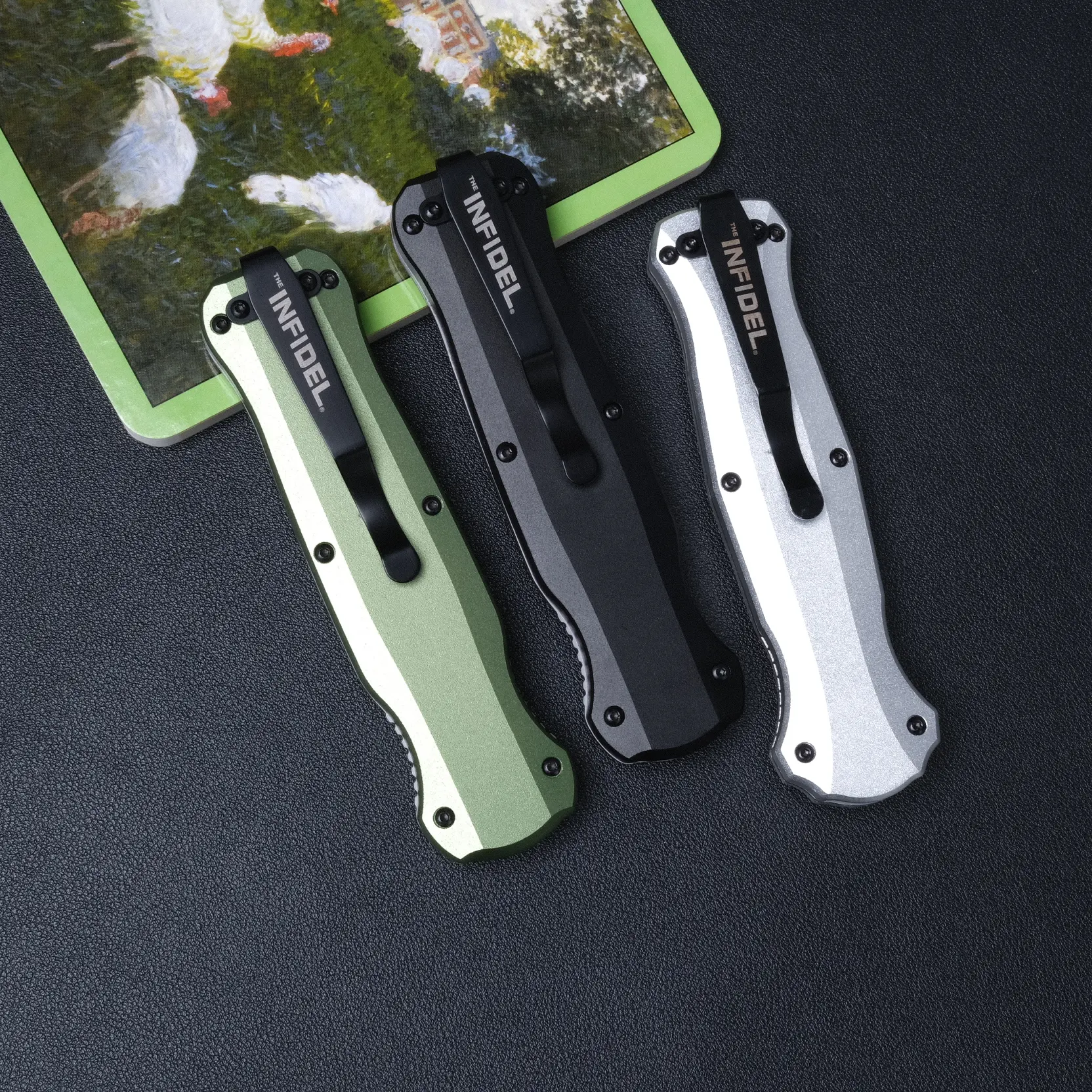 Inifdel outdoor portable folding knife, pure aluminum handle, D2 high hardness corrosion-resistant steel, outdoor fishing and camping EDC tool, portable tool, best gift.