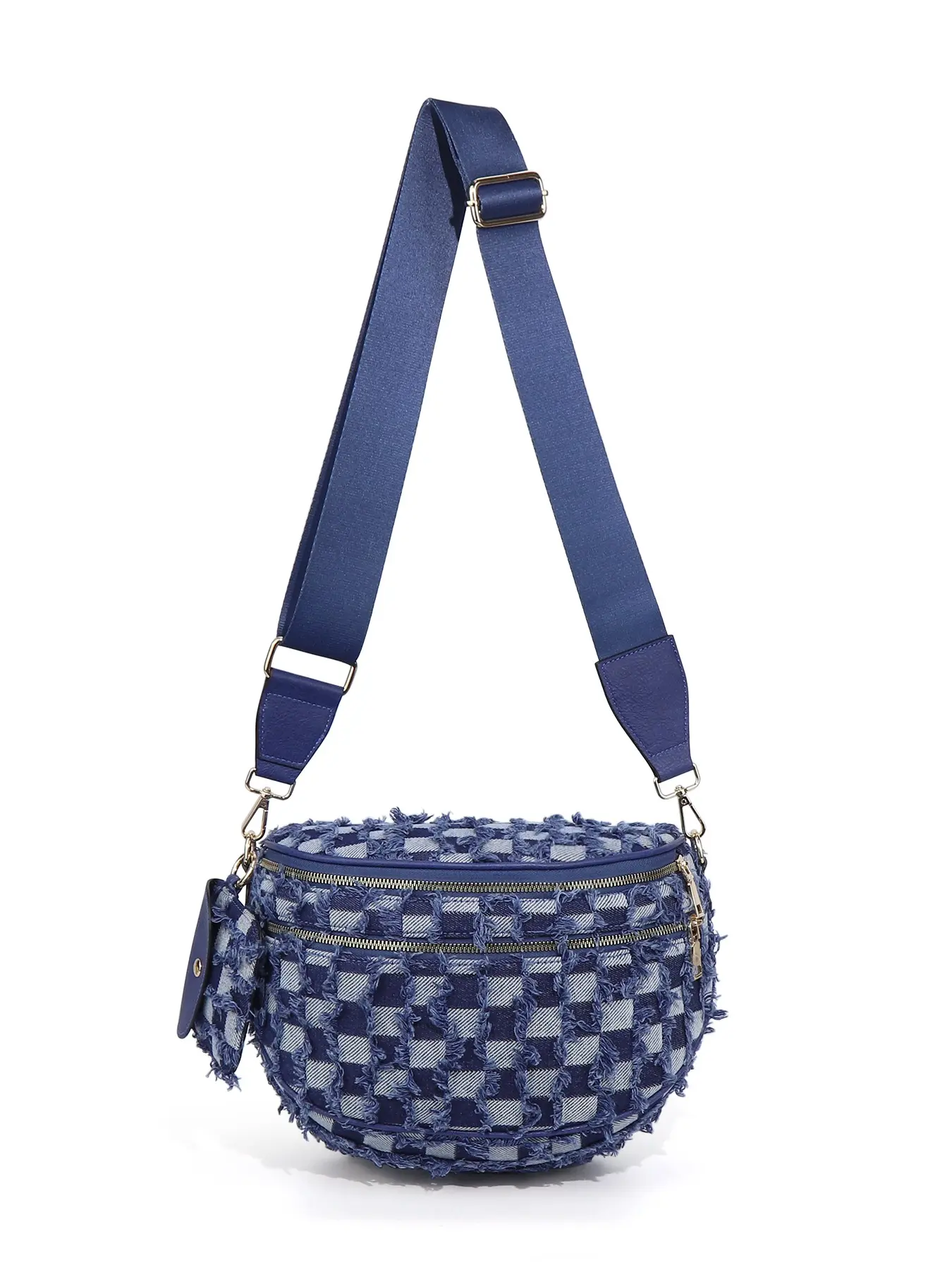 Large Denim Crossbody Bag for Women, Large Capacity Jean Shoulder Bag, Stylish Purses and Handbags with Adjustable Strap and Coin Purse, Ladies' Saddle Bag, Girls Sling Bag for Commuting, Shopping, Dating