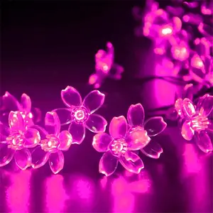 Cherry Blossom Flower Lights String Indoor Decor, 33Ft 100 LED Decorative  Hot Aesthetic Fairy Floral Lamp for Bedroom Decorations When Valentine's Day, Wedding Party, Christmas