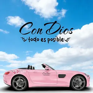 2pcs Con DiosTodo Es Posible Spanish Inspirational Car Decal | Vinyl Sticker | Multiple Colors Available | Faith Decal  Waterbottle Stickers, Laptop Stickers Fit for Cars Windows Bumpers Trucks Motorcycles or Any Other Smooth Surface