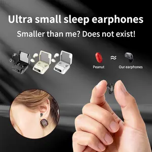 Invisible Earbuds, Ultra-Compact Mini Earphones, True Wireless Earbuds, Wireless Sleep Earbuds, Wireless Music Earbuds, Sleep Headphones, No Flashlight Needed, Perfect Gift for Girlfriend