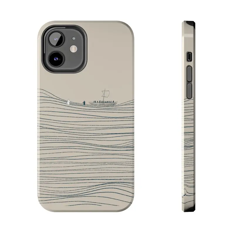 Jesus and Peter Walk on Water Christian Tough Phone Case, Hard phone Case Bible Sketch Art Christ Catholic Modern minimalist Christian Gift,  Gift For  Friend ,Masafe Phone case, Tough Phone Case , iP 16 15, 14, 13 ,12 , 11,X, Pro , Pro max ,Plus