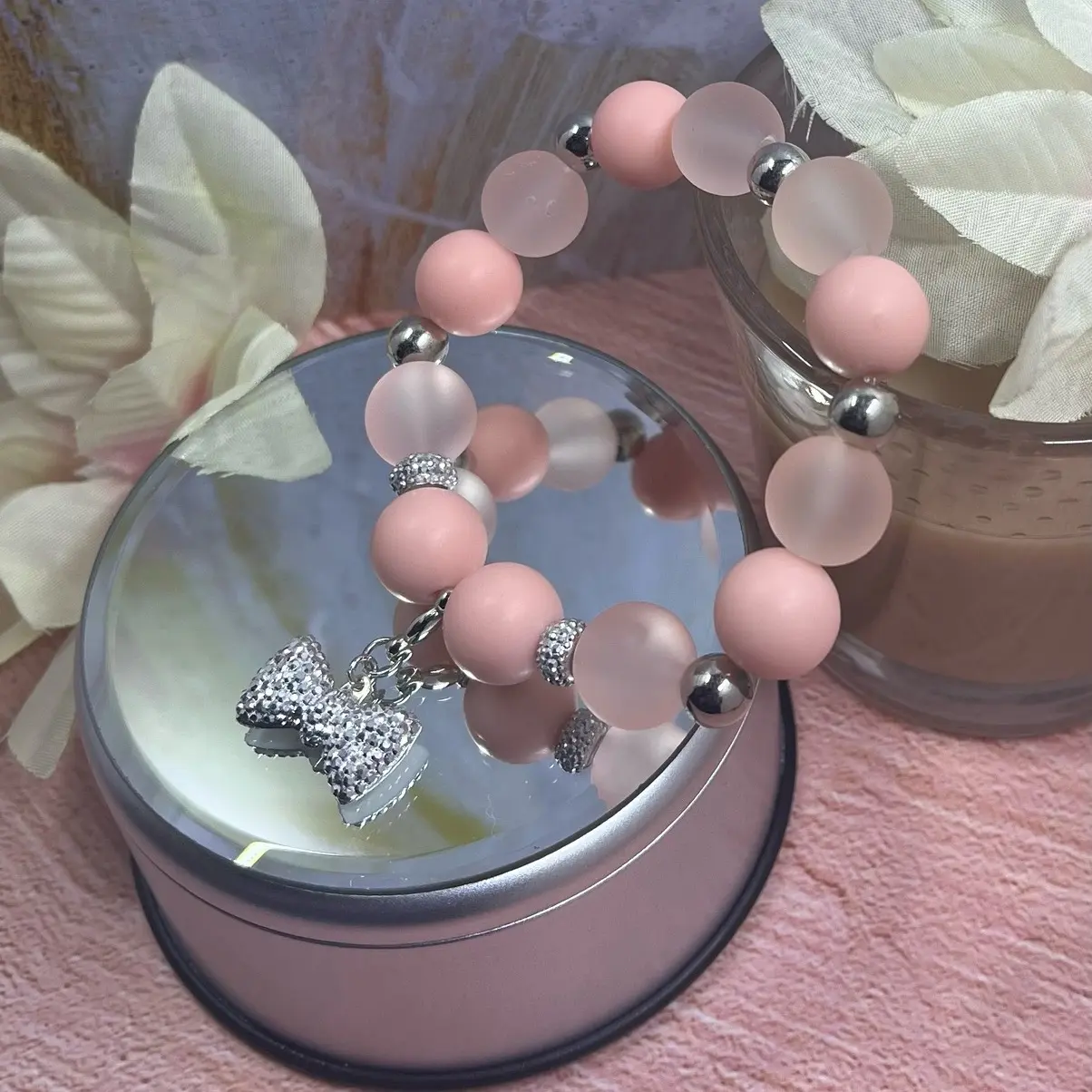 Handcrafted Beaded Brilliance - Elevate your style with a bracelet, meticulously crafted for a touch of elegance. Stand out with unique charm, exclusively on TikTok shops.  #HandcraftedBracelet"