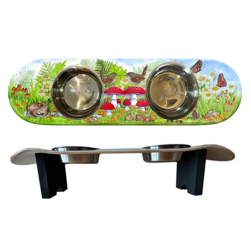 Doodlescape Dog SkateBowls - Elevated Dog Bowl - TikTok Shop