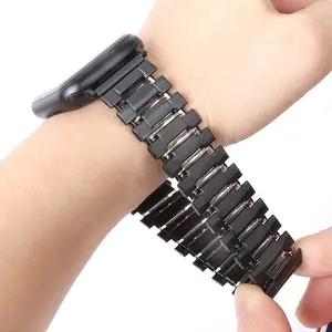 Stainless Steel Elastic Band for Apple Watch Series 11/10/9/8/7/se/6/5/4, Staircase Metal Strap for Iwatch Ultra 49mm 46mm 45mm 44mm 42mm 41mm 40mm