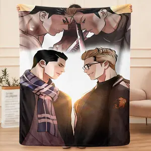 Lookism creativity  flannel blanket, exclusive gift for home, office, camping travel, personalized pattern design, modern style, soft texture