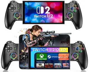 Mobile Gaming Controller for iOS/Android/Switch OLED/Switch 2,Wireless Phone Game Controller for iPhone/Samsung/Xiaomi/IPad Mini,Controller with Hall Effect Joystick