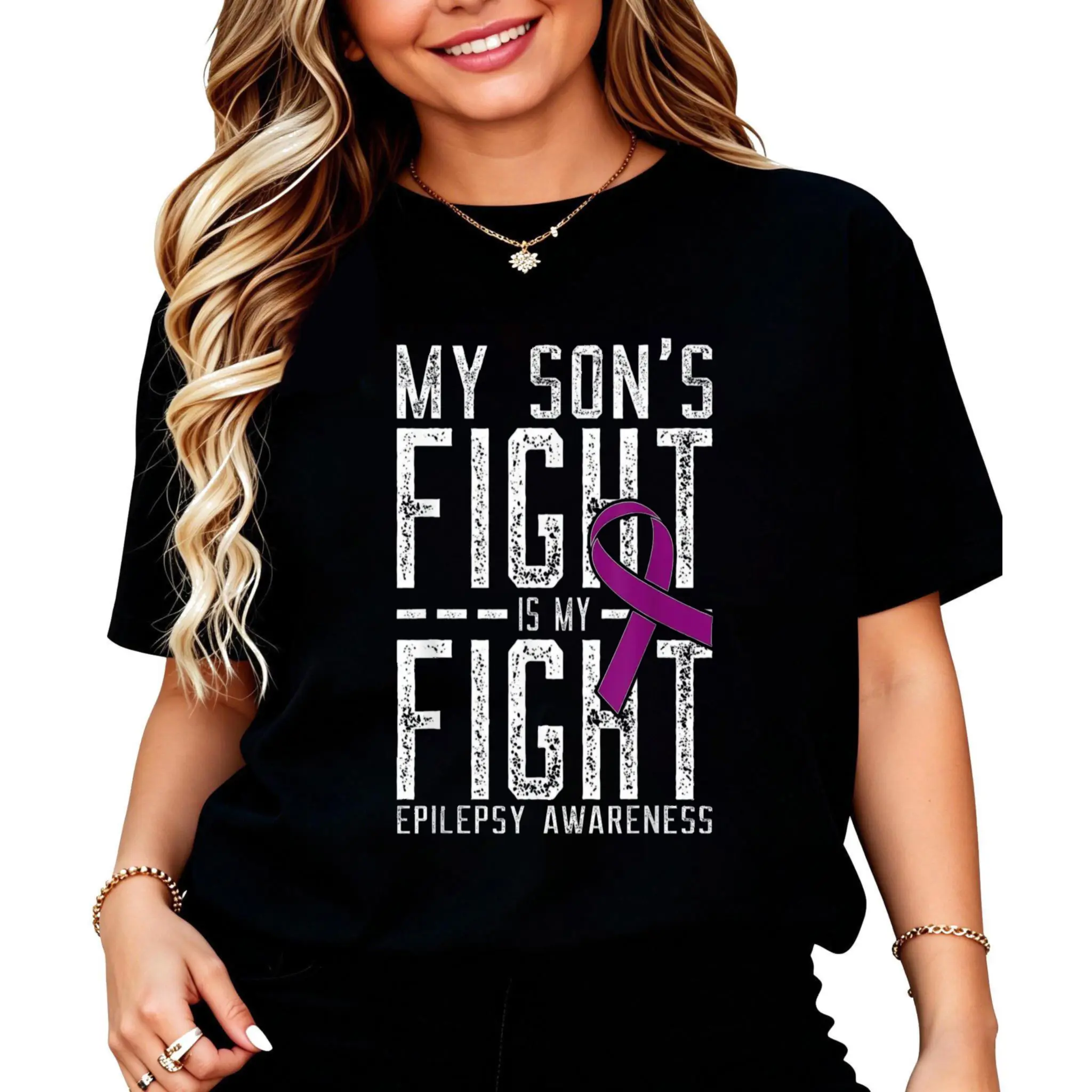 My Son S Fight Is My Fight Epilepsy Awareness T-Shirt Women Men Unisex Clothing Streetwear