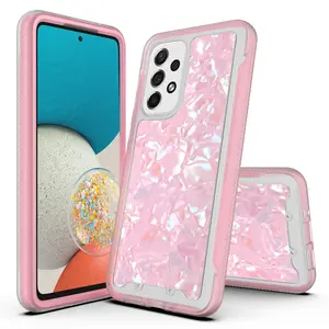 Luxury Graphics Design Hybrid Armor Cover With Frame Case Compatible With Samsung Galaxy A03S - Durable Phone Accessories Protection Cellphone Casing