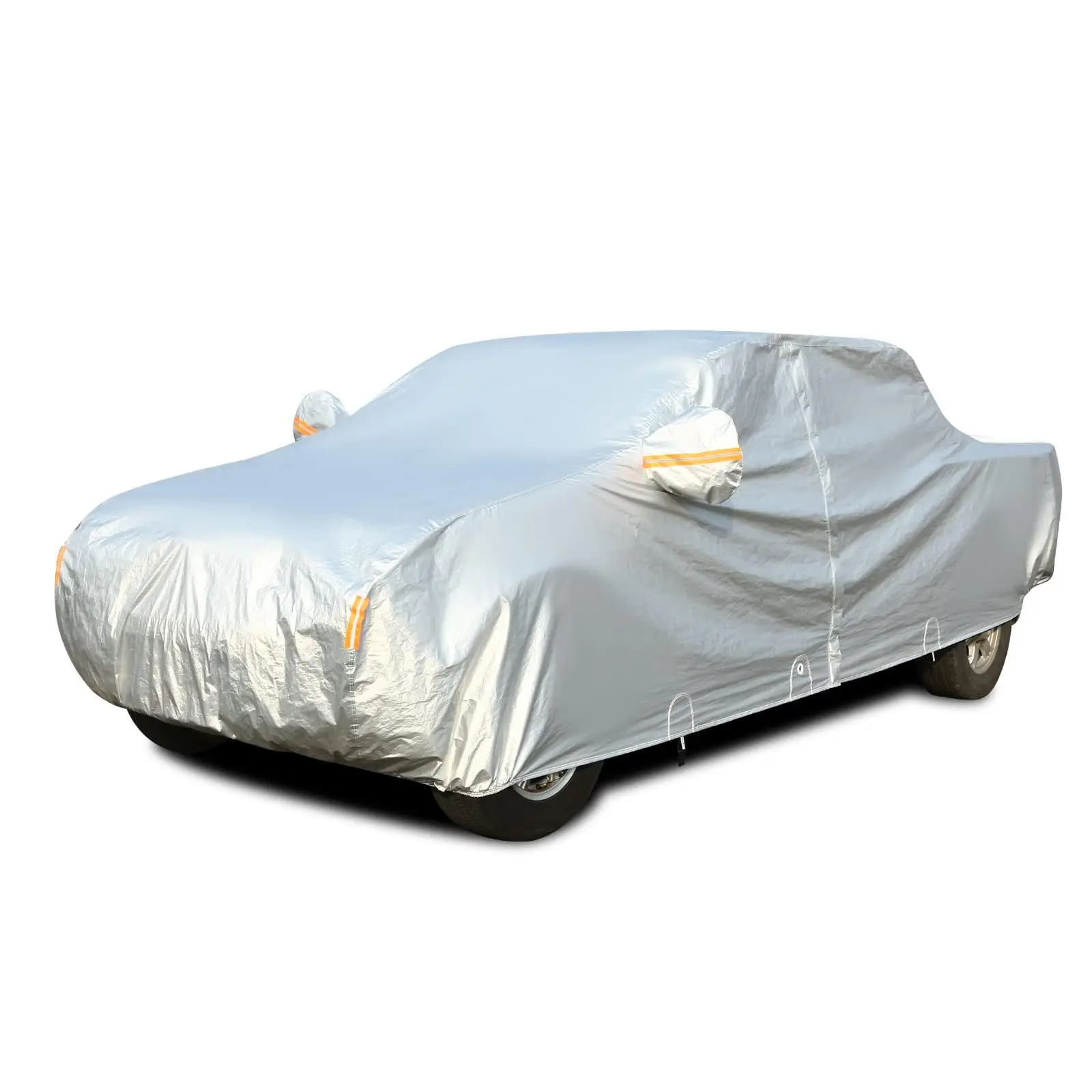 Tecoom Truck Cover Waterproof All Weather, 3 Layers Pickup Cover with Zipper Door/Lock, Full Exterior Covers Outdoor with Fleece Lining Cotton, Universal Fit Regular/Extended/supercrew Cab